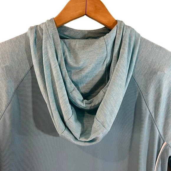 Under Armour Turquoise Hoodie Medium Sleeve Logo Drawstrings Athletic Gym Top - Picture 4 of 8